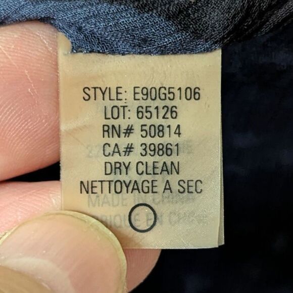 Elie Tahari Size XS Dusk Blue Burnout Silk Jacket Whimsigoth Witch Vampire Goth - Picture 12 of 15